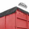 Zwart fijnmazig containernet cargonet 350x600cm - 200gr/m²
